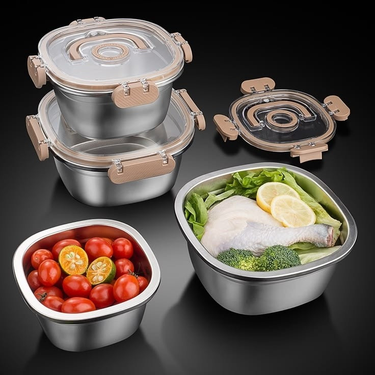 ظرف نگهدارنده سه تایی استیل Fresh Box