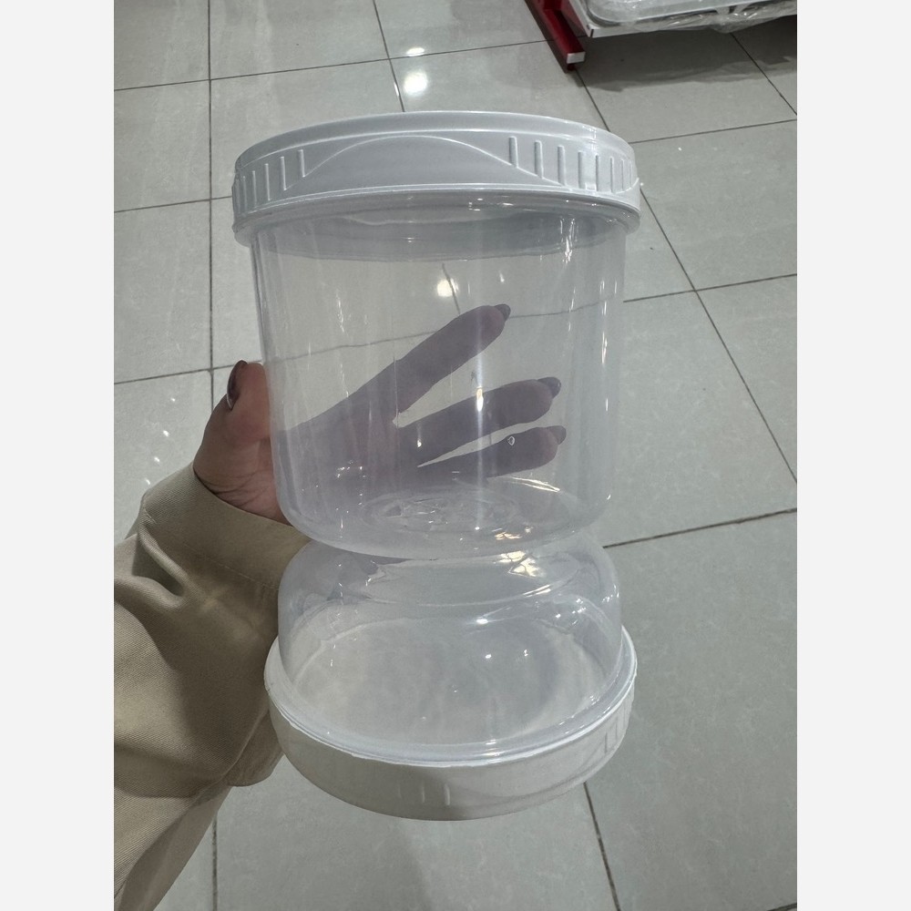 ظرف خیارشور و زیتون مدل ساعت شنی
