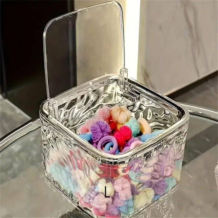 سطل رومیزی مربع دور نقره ای