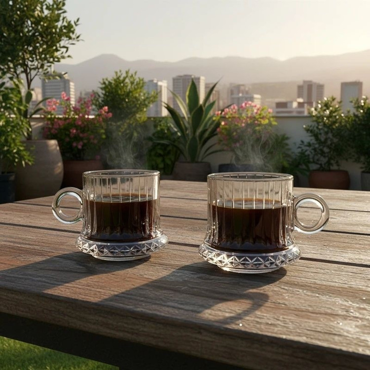 فنجان دسته حلقه ای طرح الیسا برند معتبر Deli محصول وارداتی کیفیت عالی