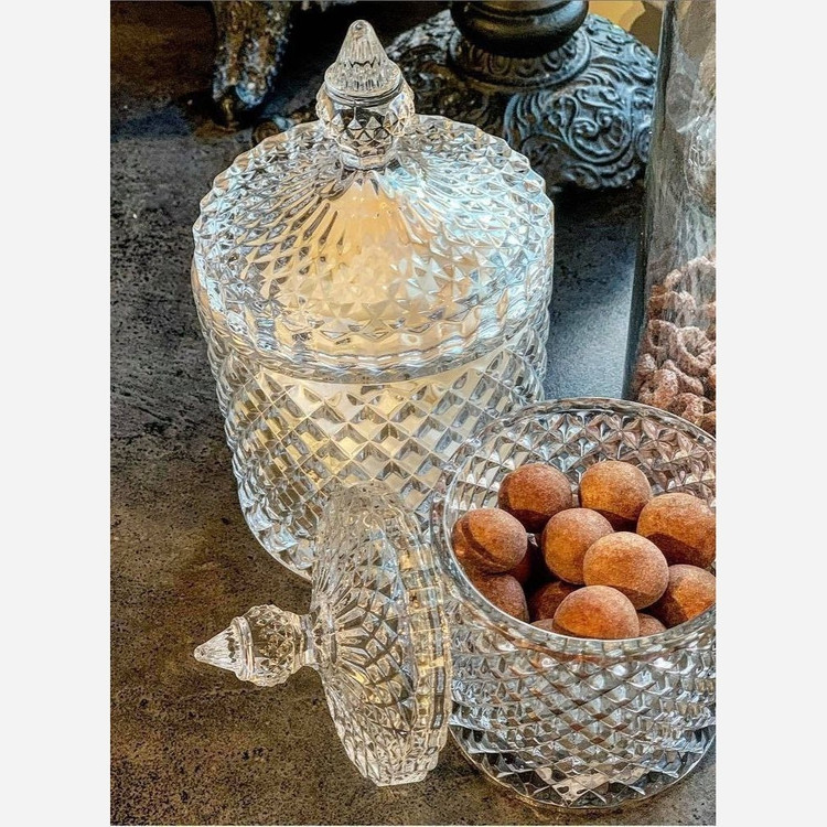 قندان و شکلات خوری بلوری تراشدار برند Deli