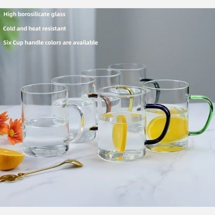 شارژ مجدد لیوان دسته رنگی مدل گرد مناسب چایخوری برند معتبر Deli