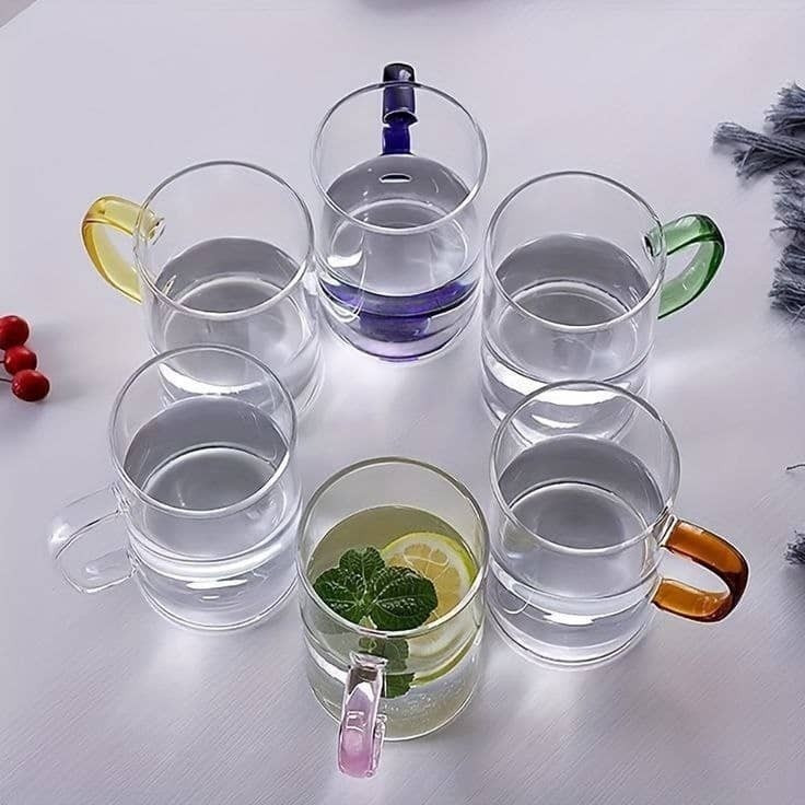 شارژ مجدد لیوان دسته رنگی مناسب چایخوری
