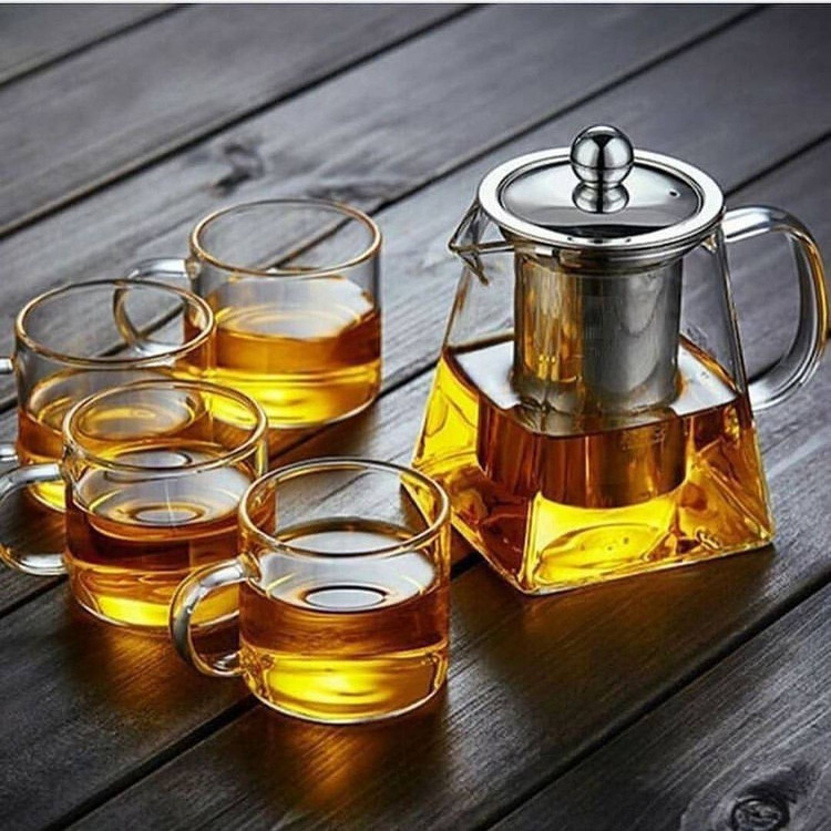 قوری پیرکس کف مربعی
